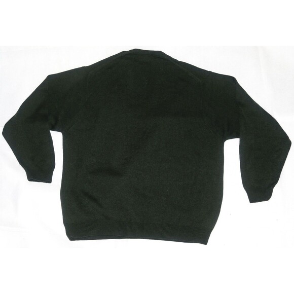 Brooks Brothers 100% Lambswool Men's Long Sleeve V-Neck Green Sweater Size Large - Picture 3 of 7